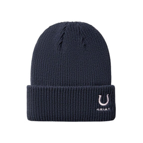 Ariat Kid's Horseshoe Beanie in Navy