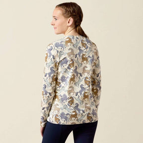 Ariat Kid's Horsin Around Top in Antique White