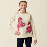 Ariat Kid's Martine Sweatshirt in Antique White