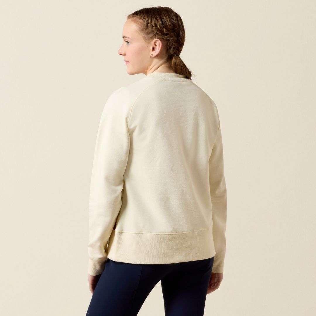 Ariat Kid's Martine Sweatshirt in Antique White