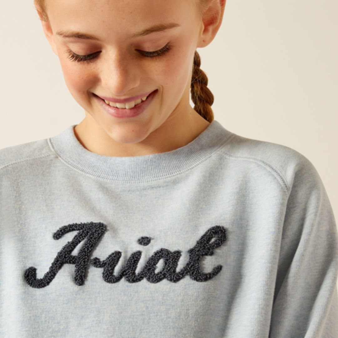 Ariat Kids Benicia Jumper in Cerulean Heather