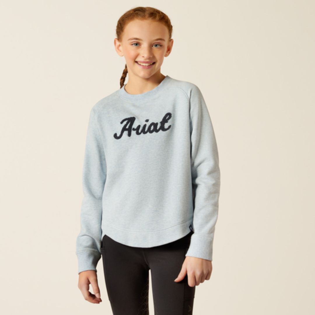 Ariat Kids Benicia Jumper in Cerulean Heather