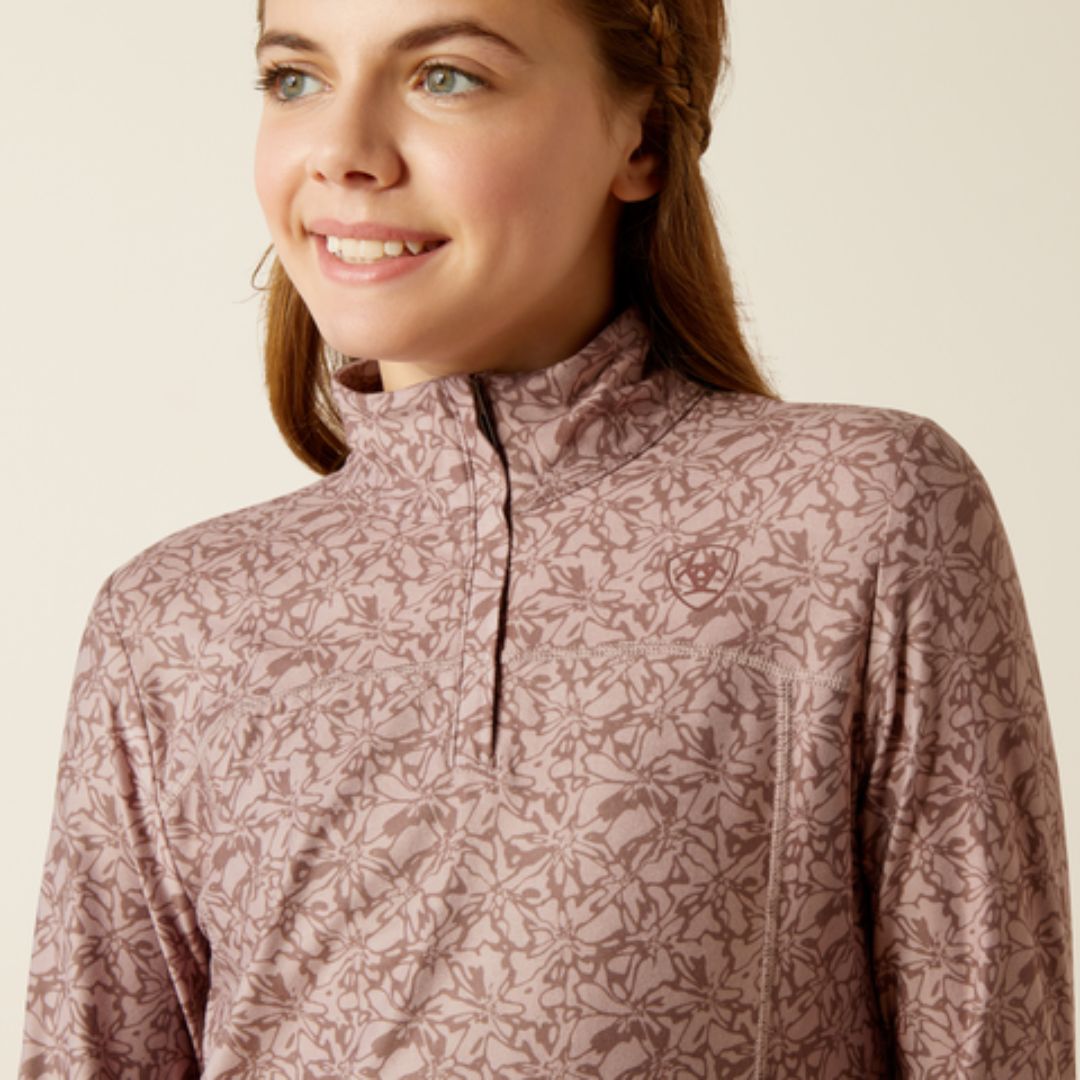 Ariat Kids Lowell 1/4 Zip Baselayer in Abstract Floral