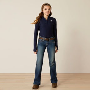 Ariat Kids Lowell 1/4 Zip Baselayer in Navy