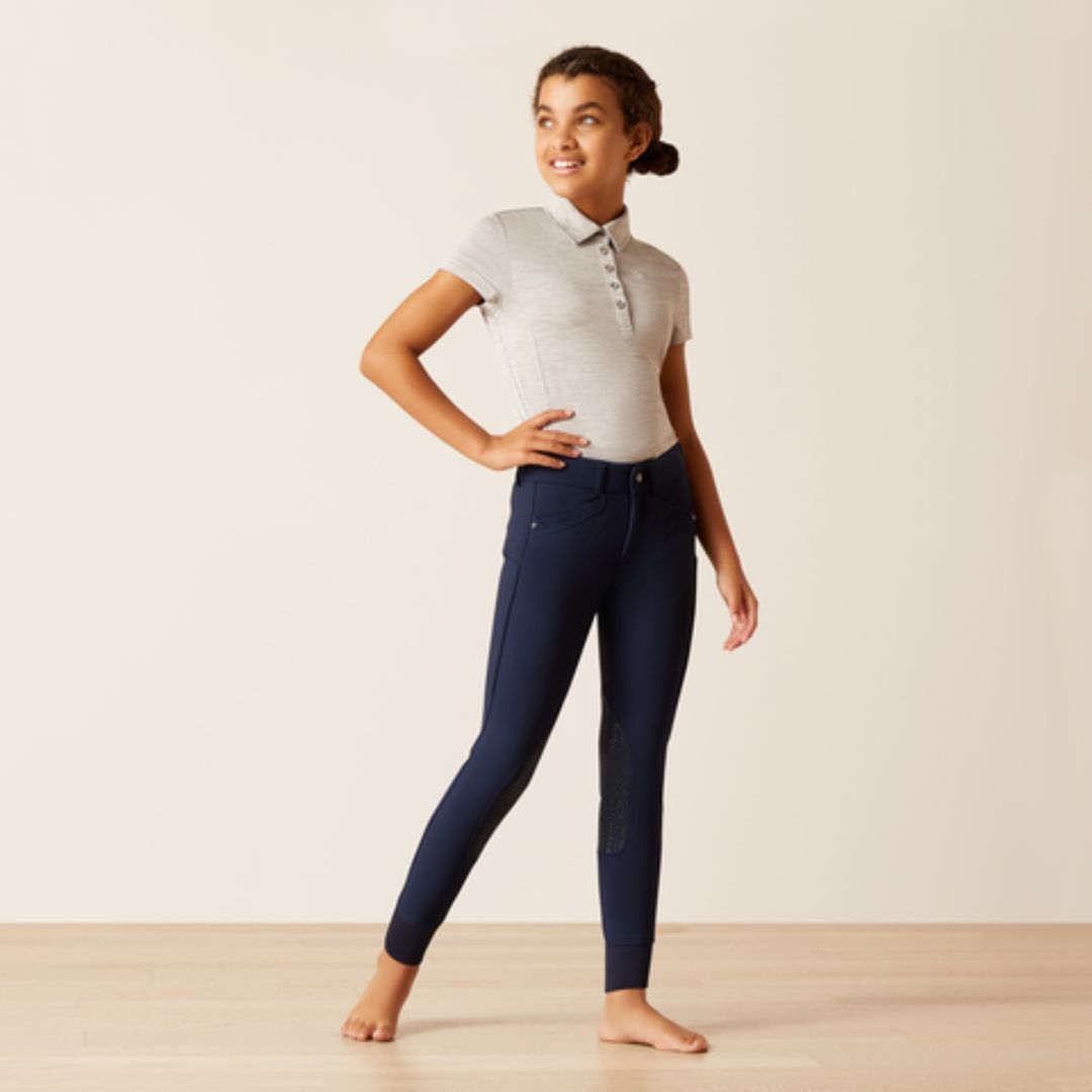 Ariat Kids Prelude Knee Patch Breech in Navy Eclipse