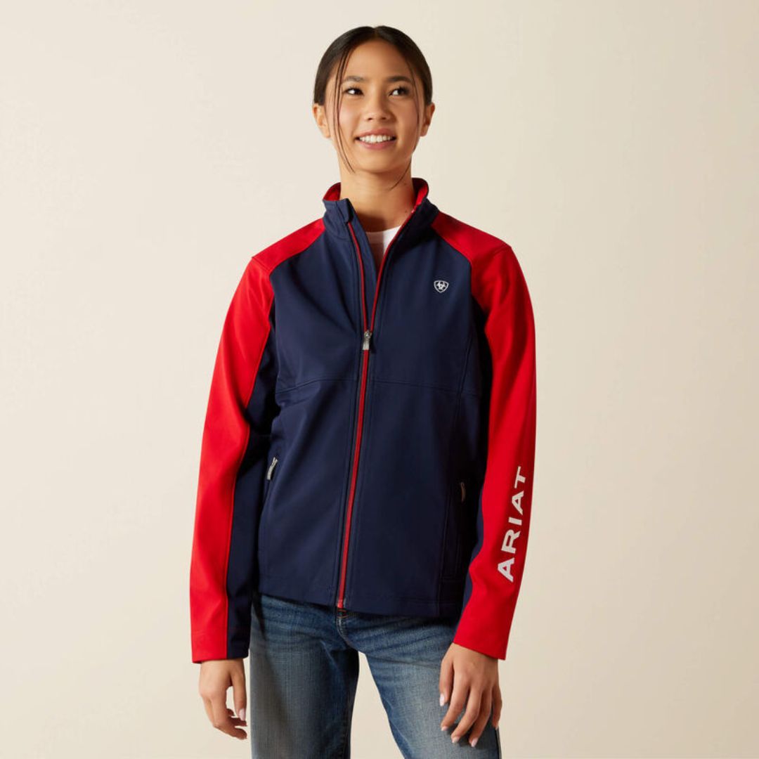 Ariat Kids Team Equestrian Jacket in Navy and Red