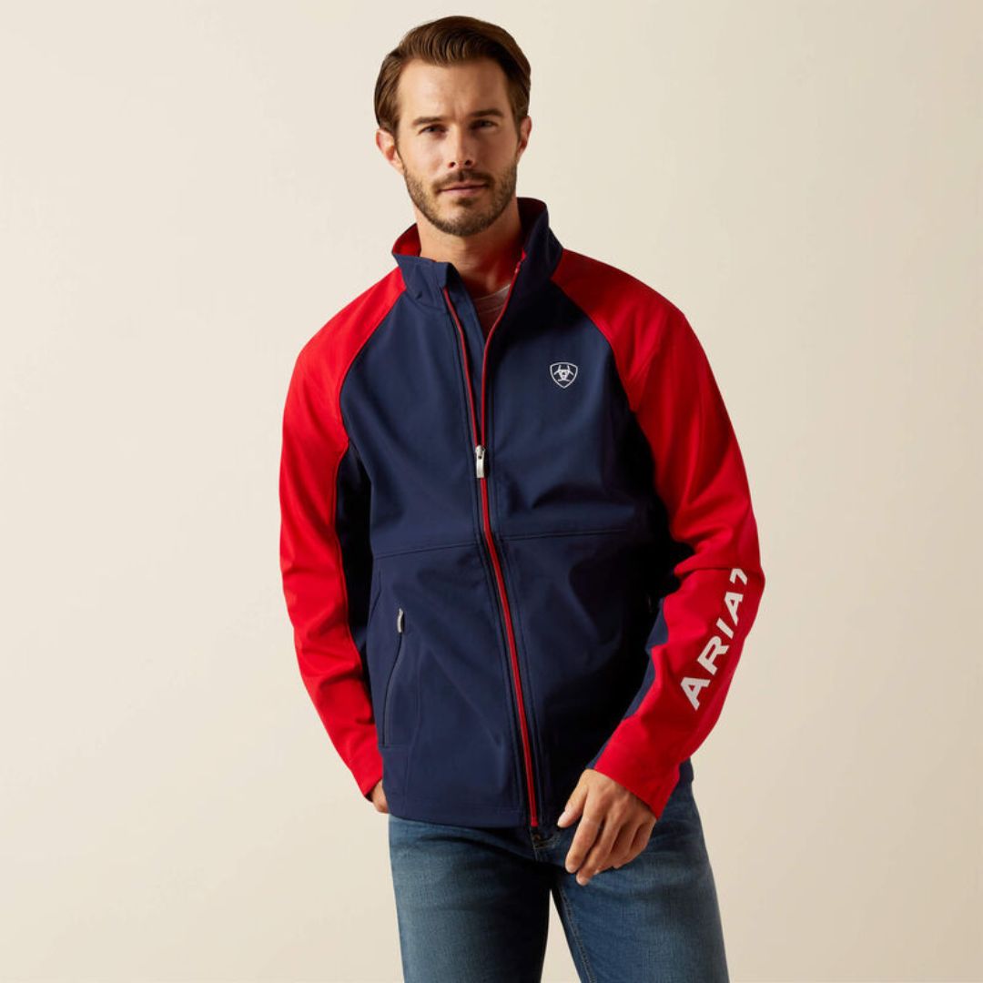 Ariat Men's Team Equestrian Jacket in Navy & Red