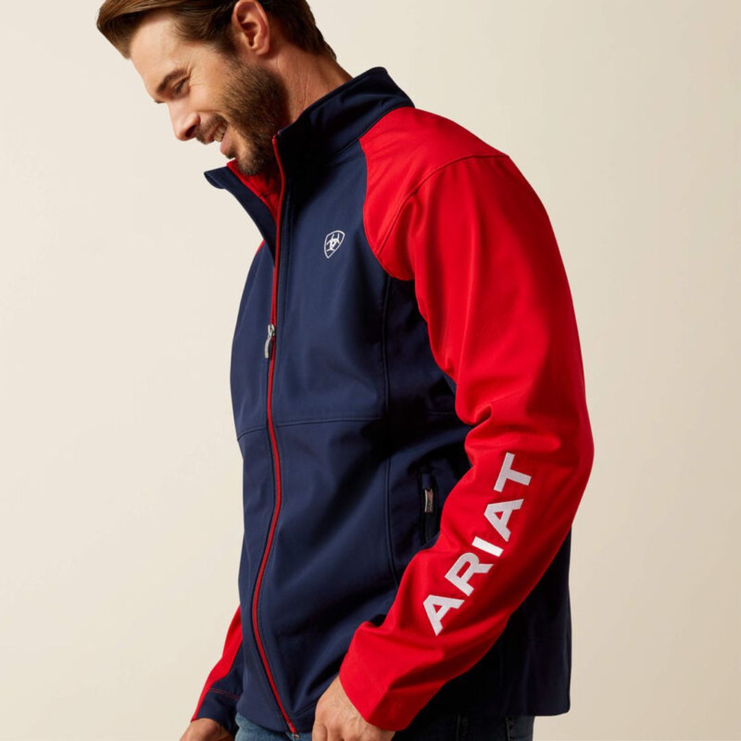 Ariat Men's Team Equestrian Jacket in Navy & Red