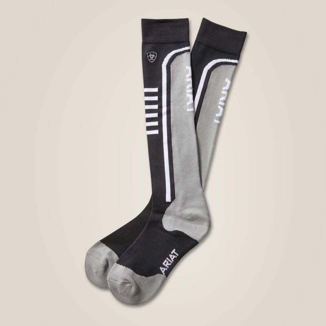 AriatTEK Slimline Performance Socks in Black and Sleet