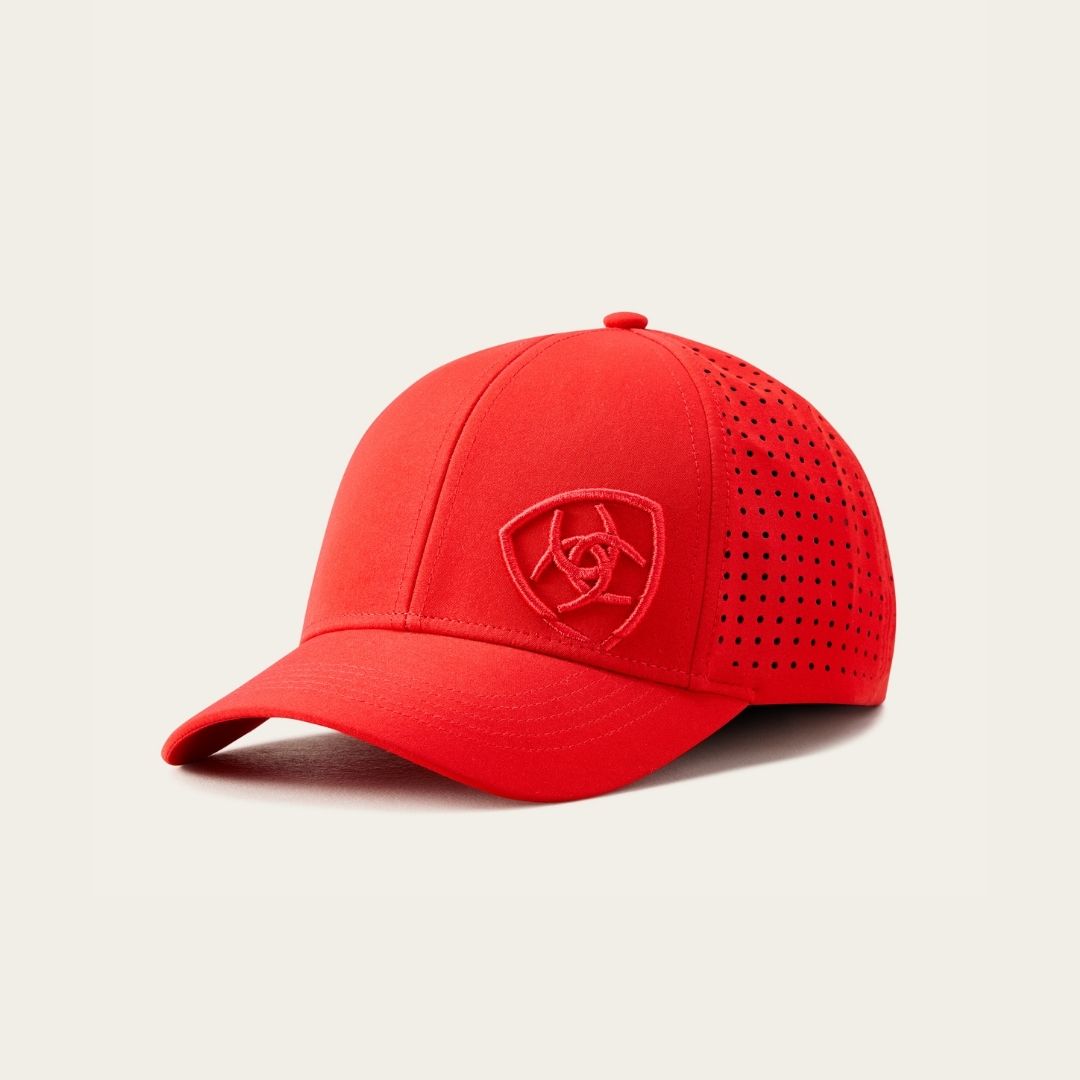 Ariat Tri-Factor Baseball Cap in Flame Red
