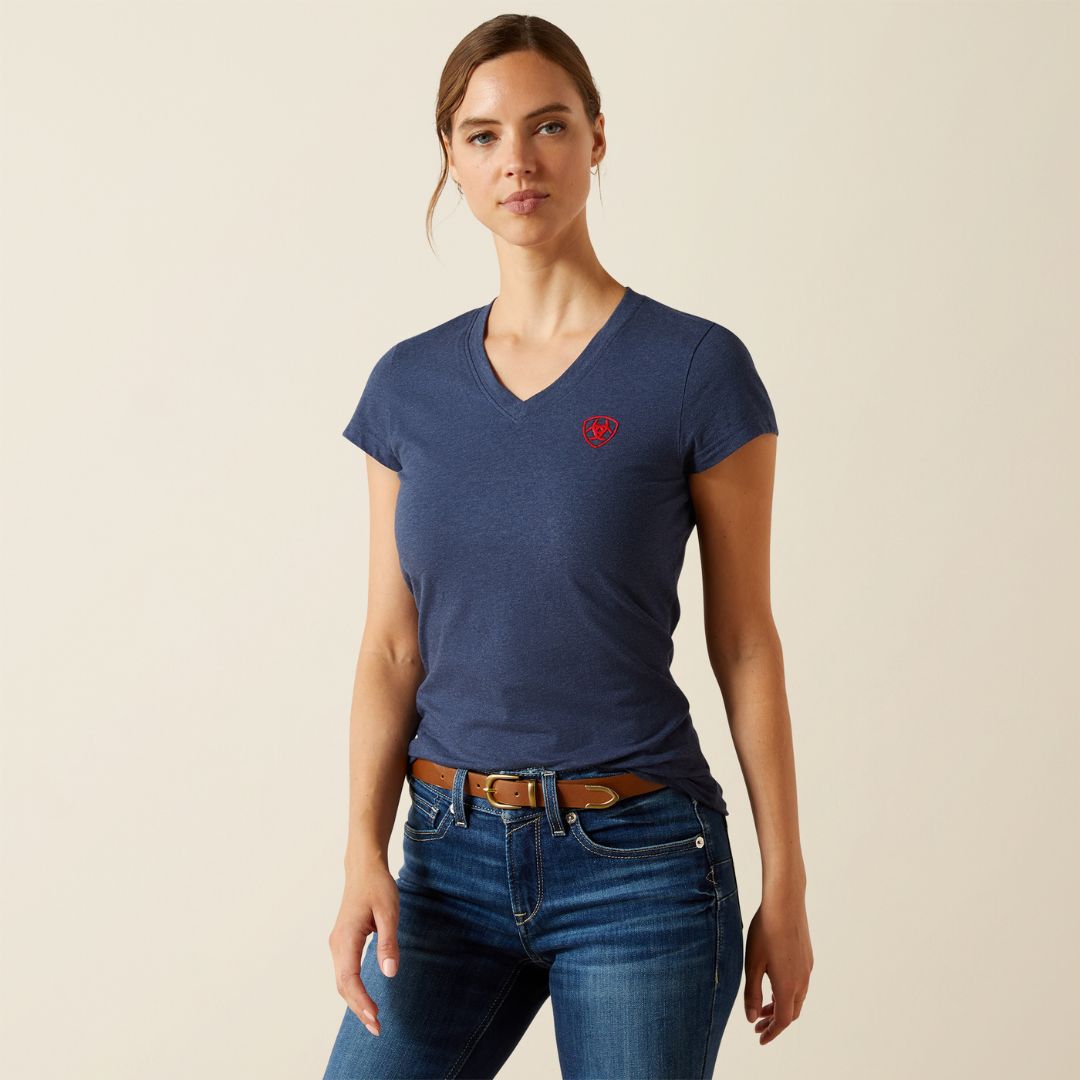 Ariat Women's BV Logo T-Shirt in Navy Heather