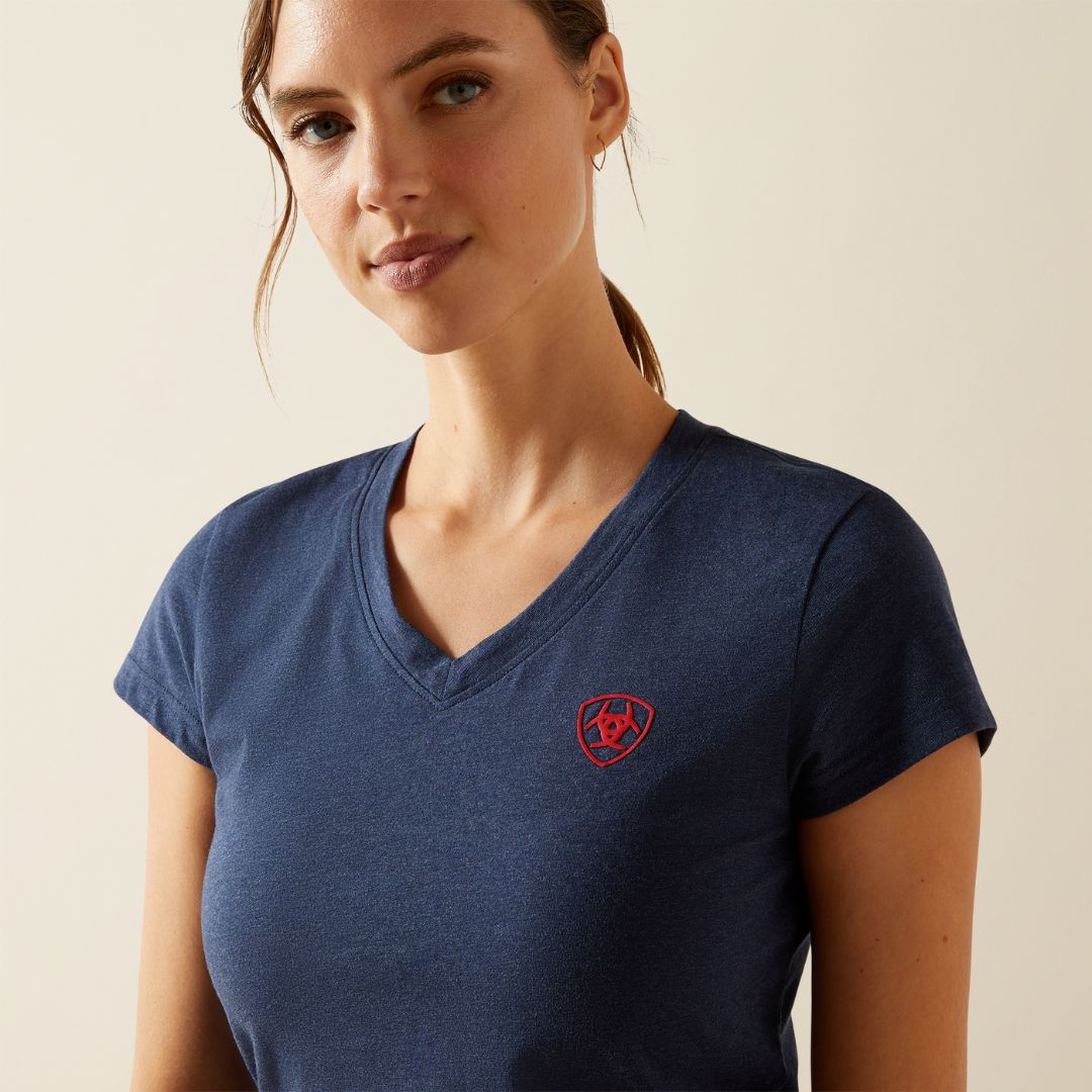Ariat Women's BV Logo T-Shirt in Navy Heather