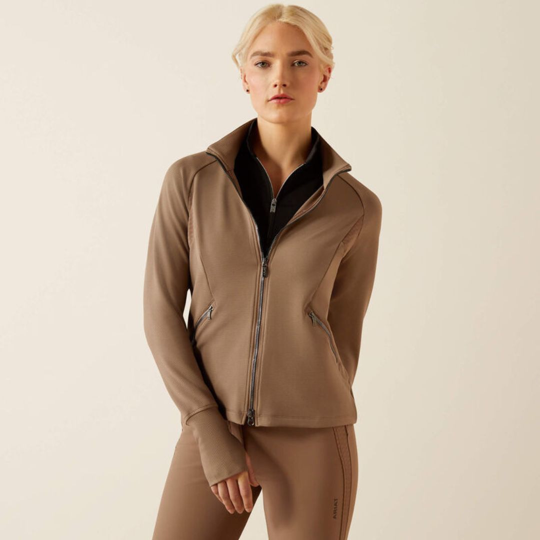 Ariat Women's Bellatrix Zip Jumper in Brick Brown