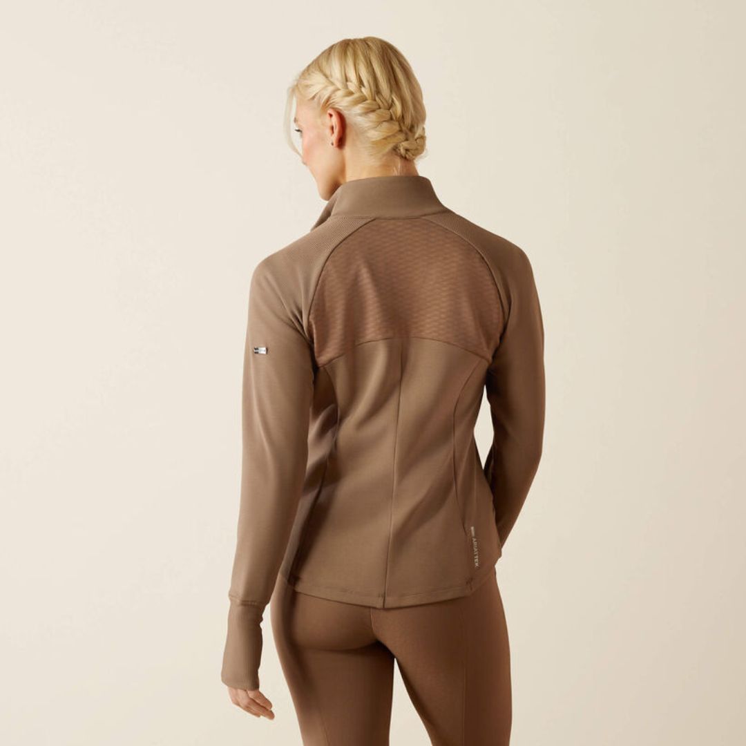 Ariat Women's Bellatrix Zip Jumper in Brick Brown
