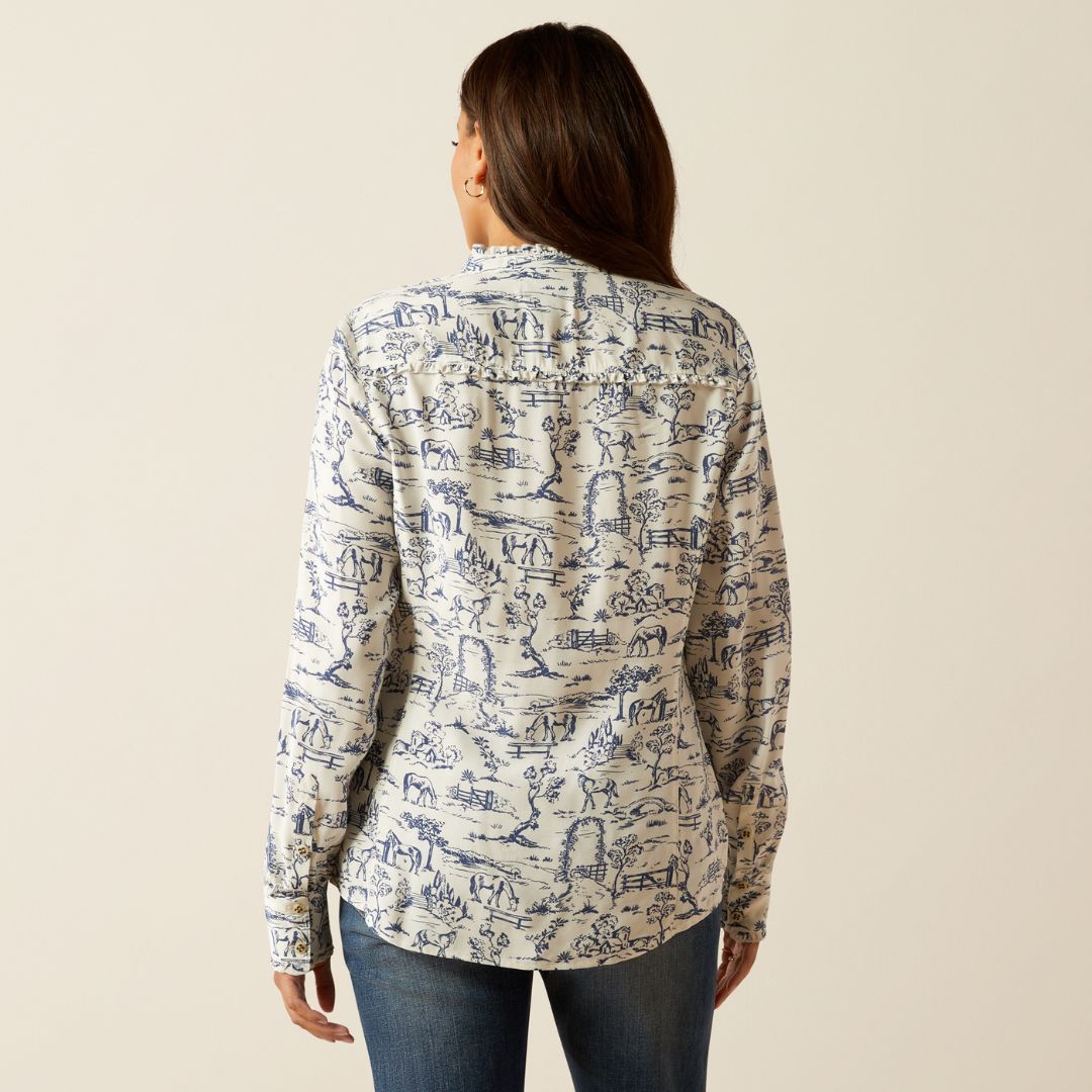 Ariat Women's Clarion Blouse in Toile Scene Print