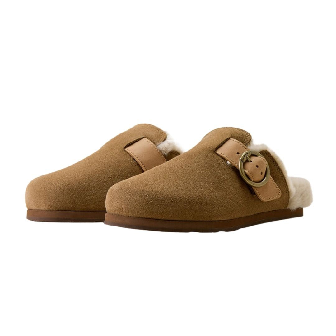 Ariat Women's Country Mule Sherpa in Ranch Brown Suede