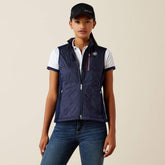 Ariat Women's Fusion Insulated Bodywarmer in Navy & Red