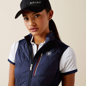 Ariat Women's Fusion Insulated Bodywarmer in Navy & Red