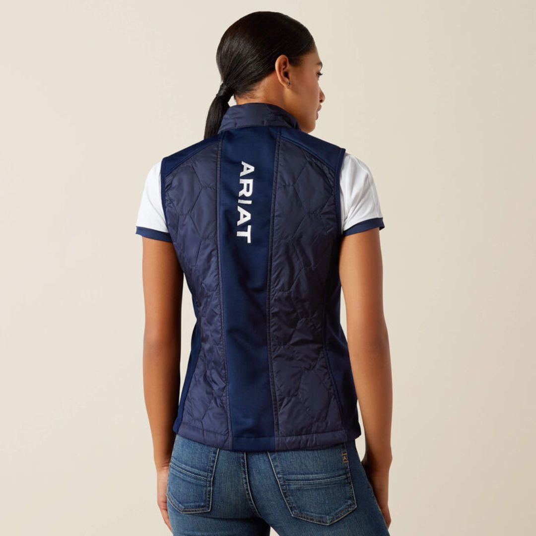 Ariat Women's Fusion Insulated Bodywarmer in Navy & Red