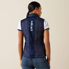 Ariat Women's Fusion Insulated Bodywarmer in Navy & Red