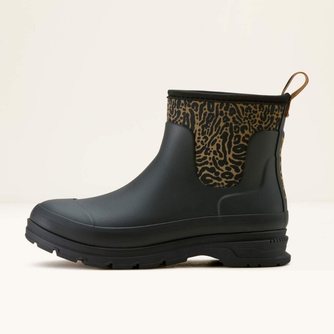 Ariat Women's Kelmarsh Shortie Boot in Black Ocelot Print