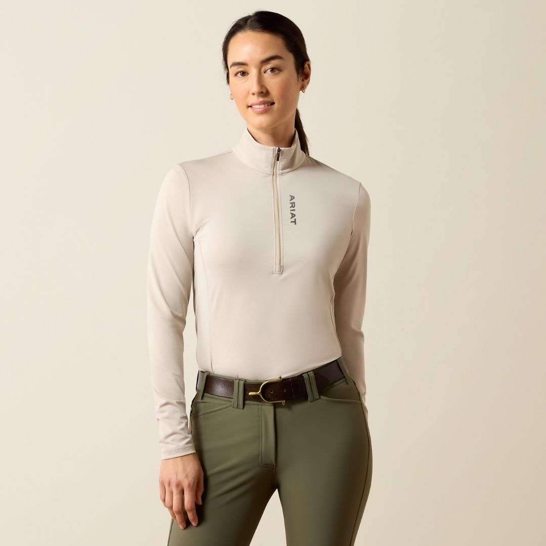Ariat Women's Lunaveil Half Zip Baselayer in Chateau