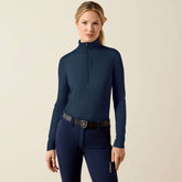 Ariat Women's Lunaveil Half Zip Baselayer in Navy