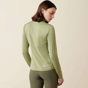 Ariat Women's Lunaveil Half Zip Baselayer in Oil Green