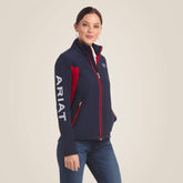 Ariat Women's New Team Softshell Jacket in Navy and Red