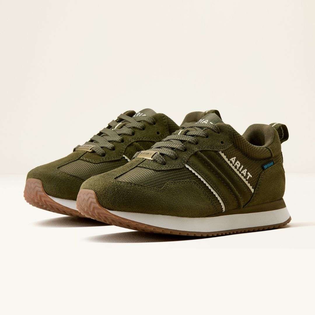 Ariat Women's Ranch Runner Waterproof Shoe in Olive Night