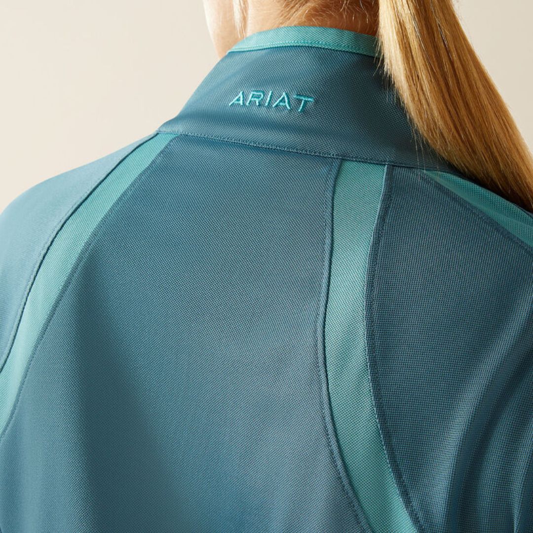 Ariat Women's Sunstopper 1/4 Zip Baselayer Storm Blue
