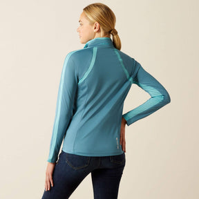Ariat Women's Sunstopper 1/4 Zip Baselayer Storm Blue