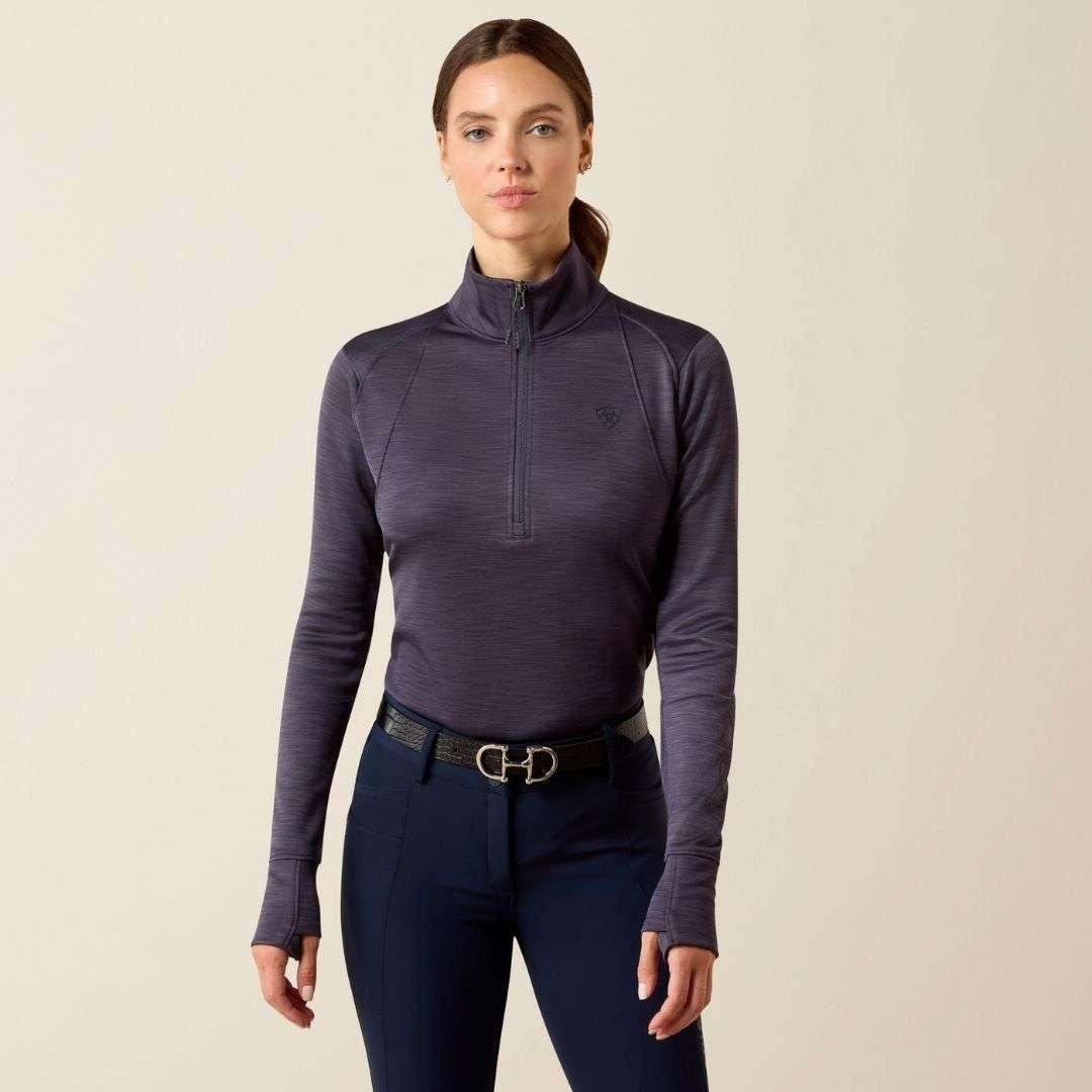 Ariat Women's Team Equestrian Half Zip Jumper in Odyssey Grey