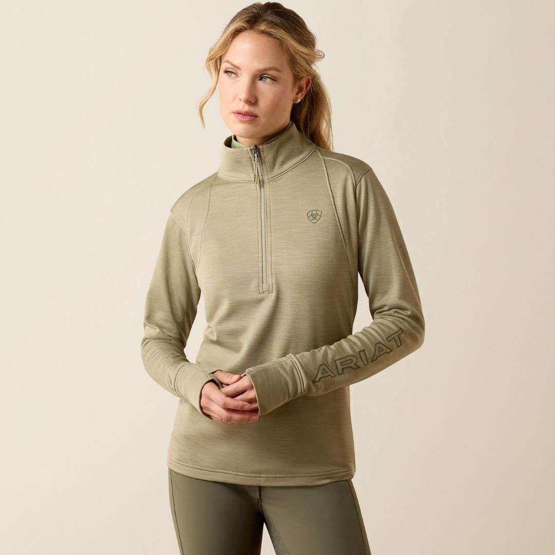 Ariat Women's Team Equestrian Half Zip Jumper in Winter Twig