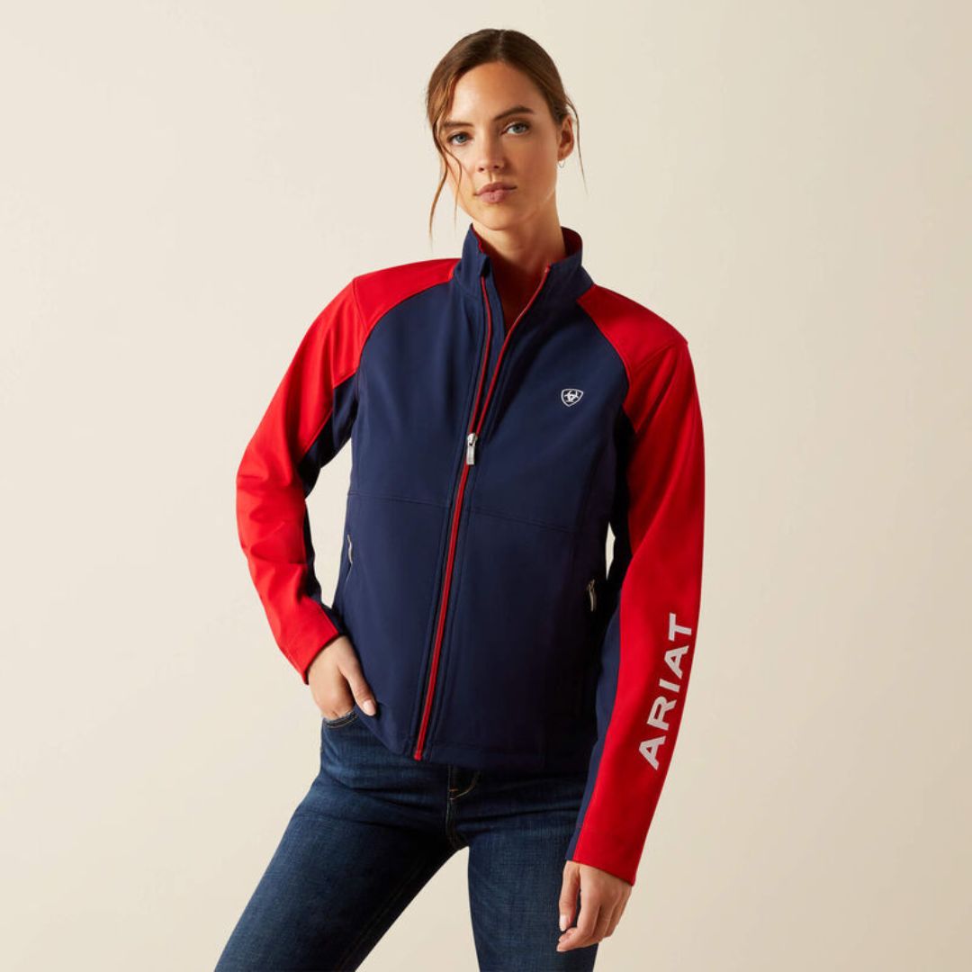 Ariat Women's Team Equestrian Jacket in Navy and Red