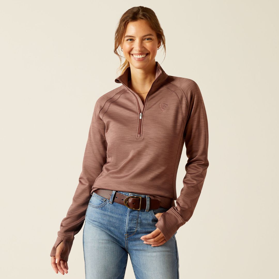 Ariat Women's Tek Team 1/2 Zip Jumper in Twilight Mauve