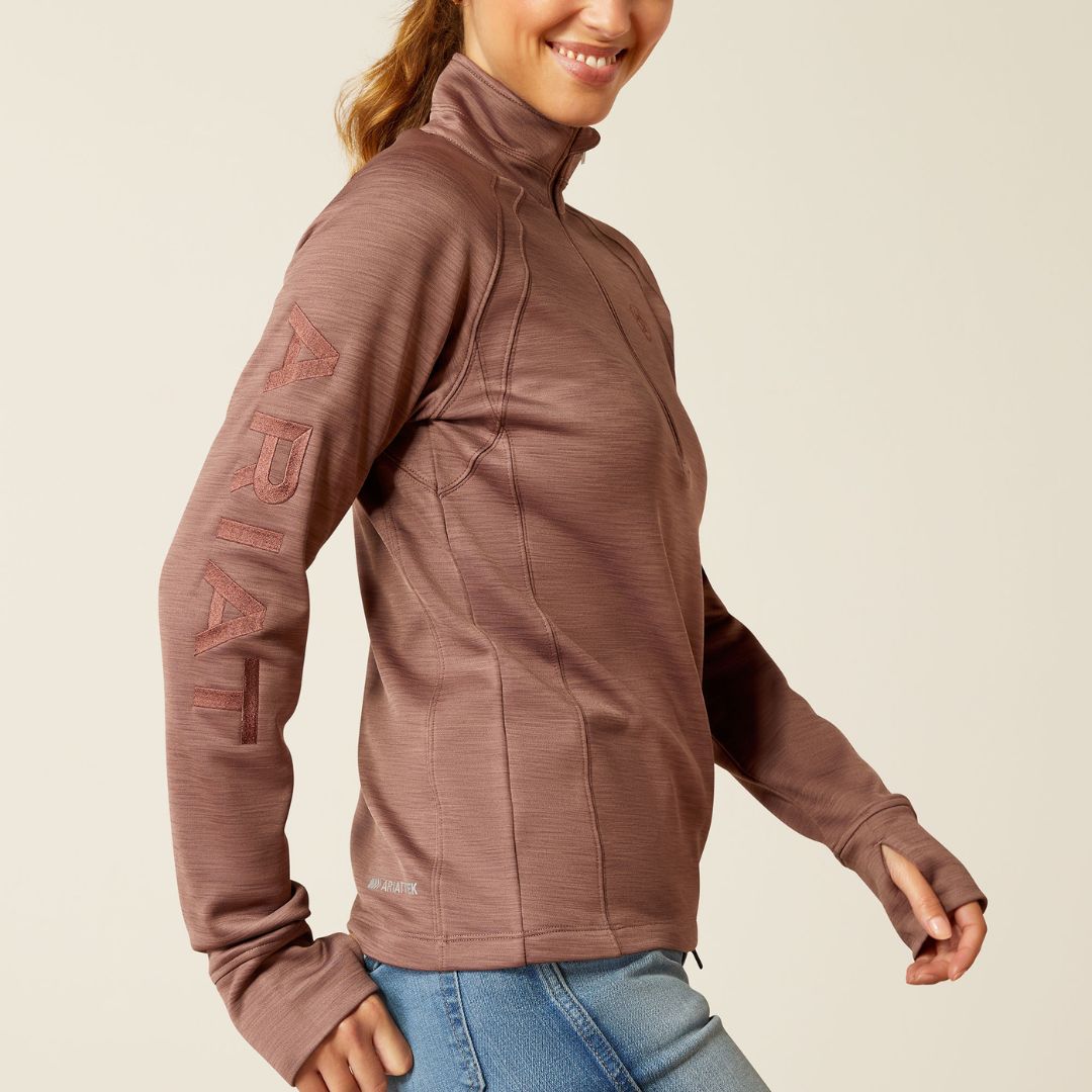 Ariat Women's Tek Team 1/2 Zip Jumper in Twilight Mauve