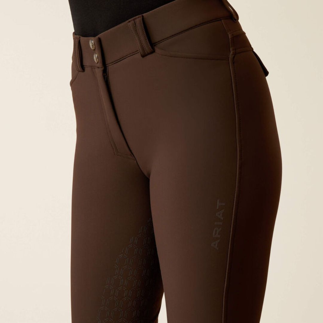 Ariat Women's Tri Factor Vivacity Heat Half Grip Breeches in Mole
