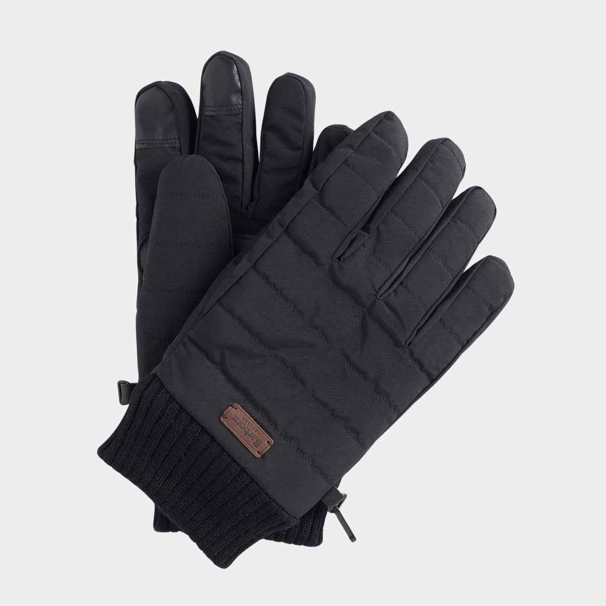 Barbour Banff Quilted Glove in Classic Black