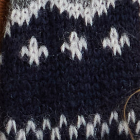 Barbour Fair Isle Dog Scarf in Blue Granite