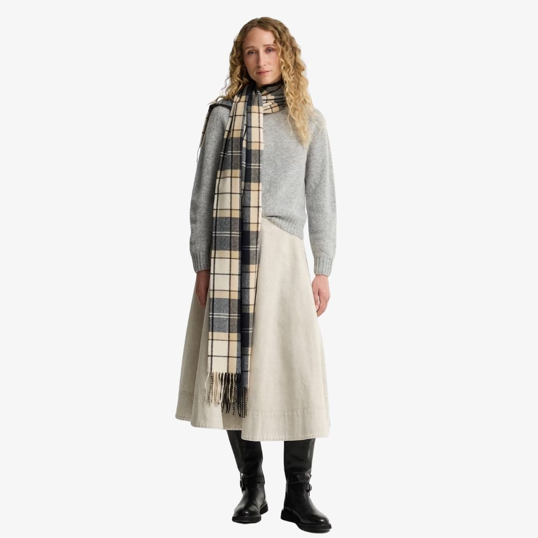 Barbour Hailes Tartan Scarf in Birchwood Dress