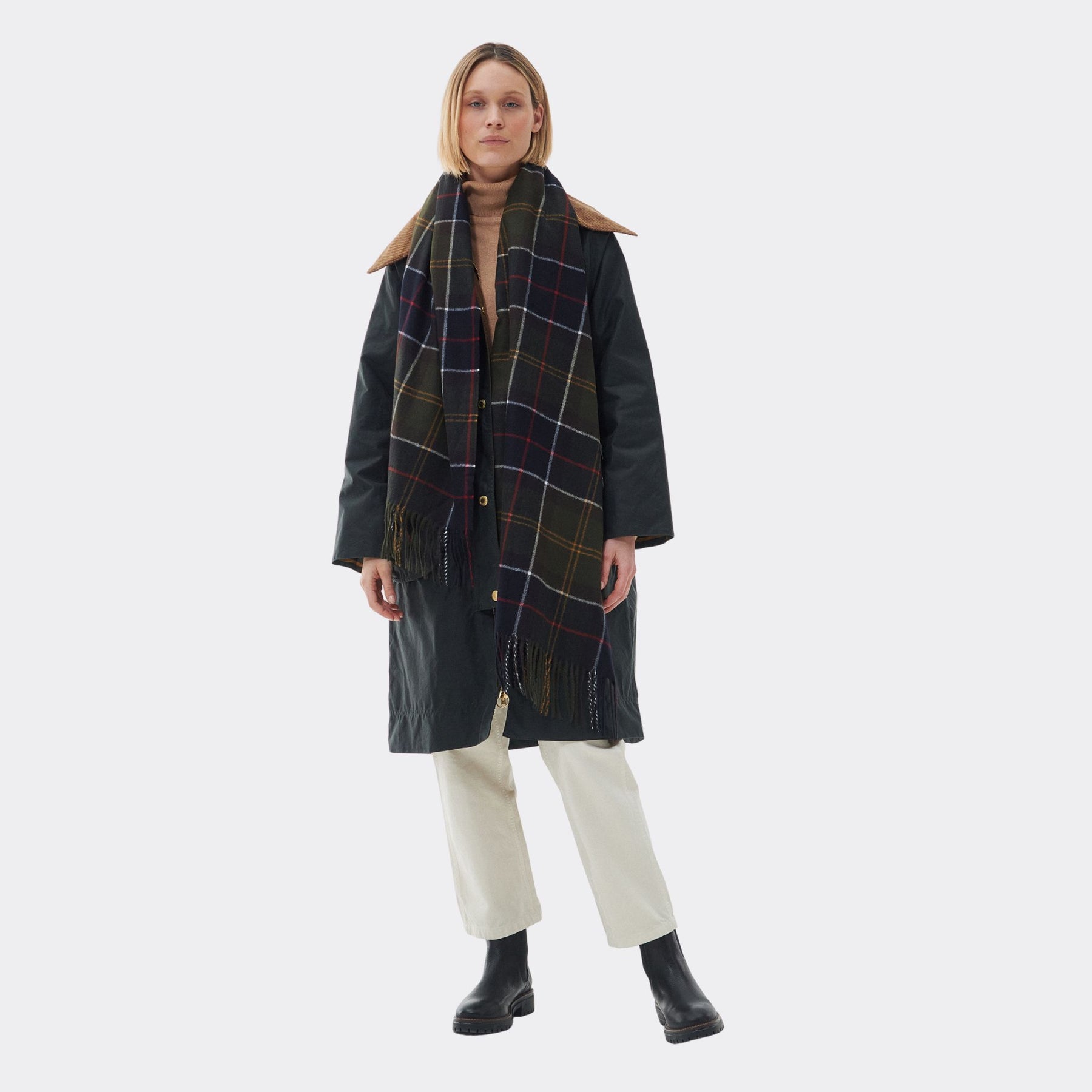Barbour Hailes Tartan Scarf in Classic Tartan