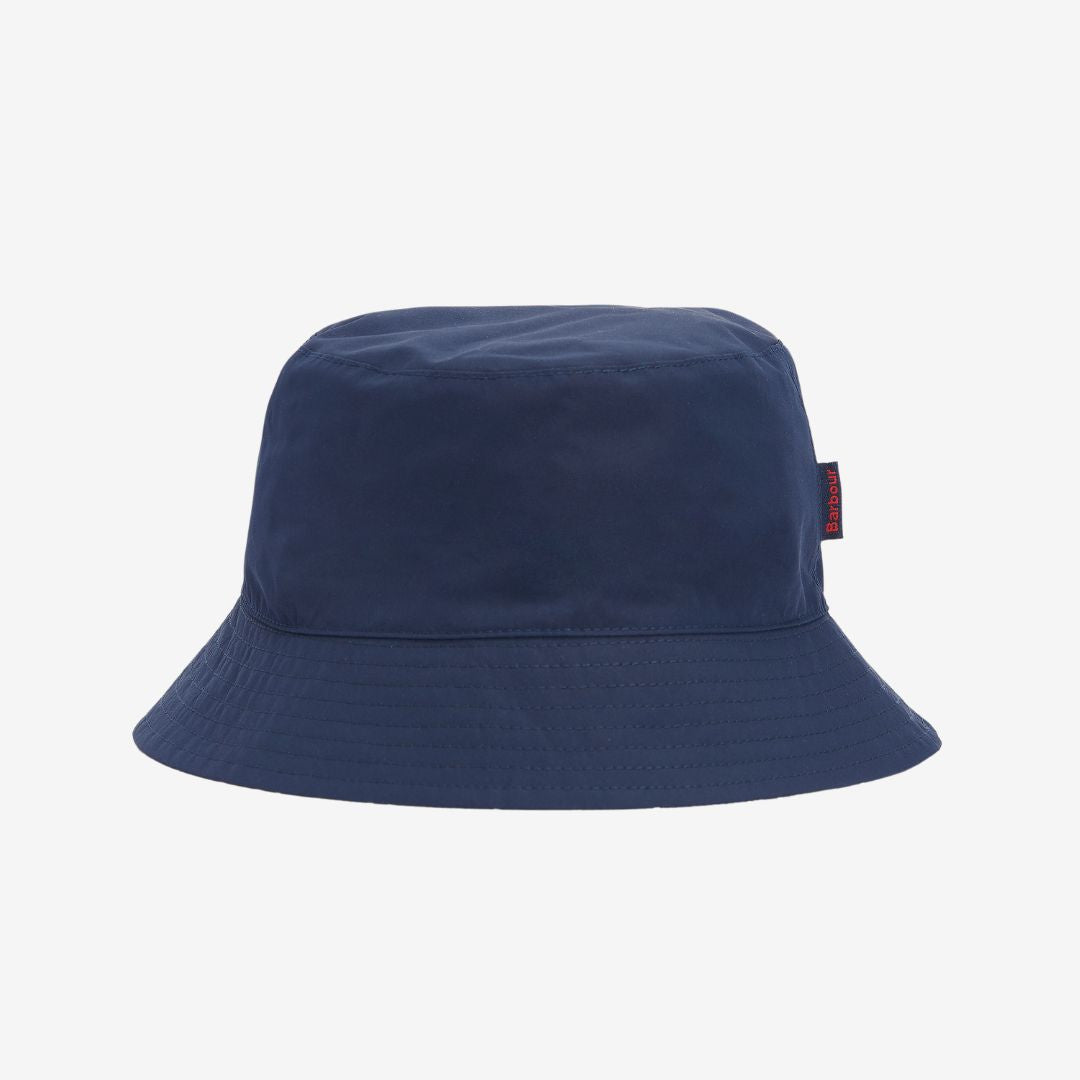 Barbour Hutton Reversible Bucket Hat in Navy & Classic Tartan