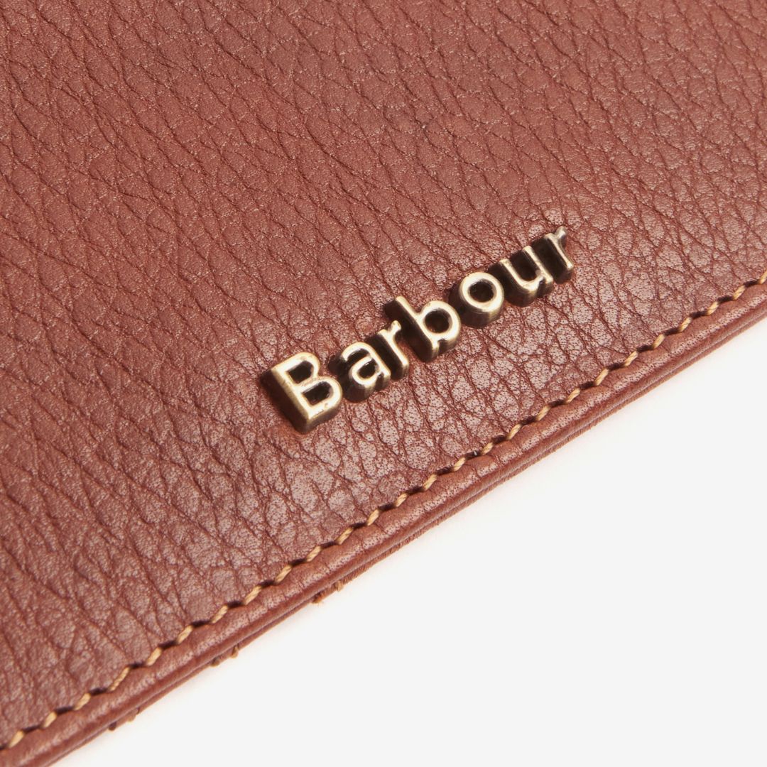 Barbour Laire Card Holder in Brown & Classic Tartan