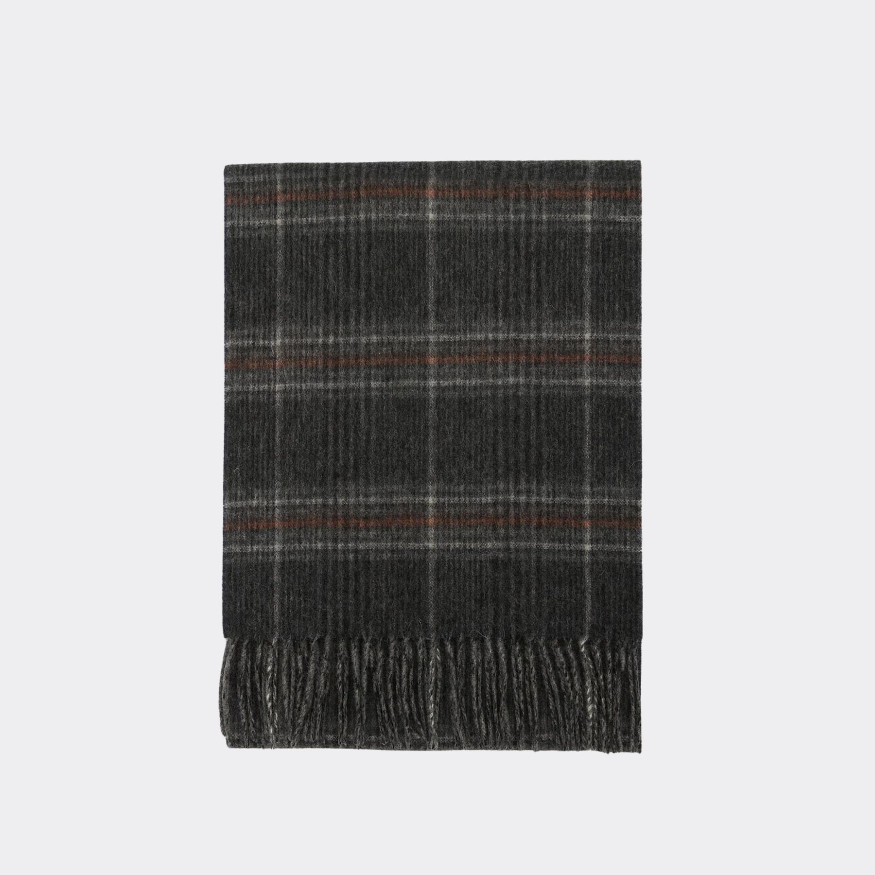 Barbour Marsden Reversible Lambswool Scarf in Grey and Navy