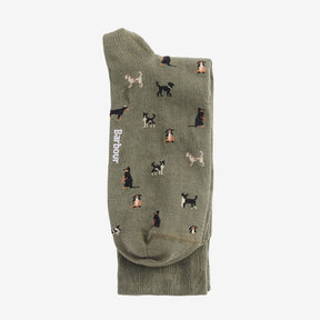 Barbour Mavin Dog Socks in Mid Olive