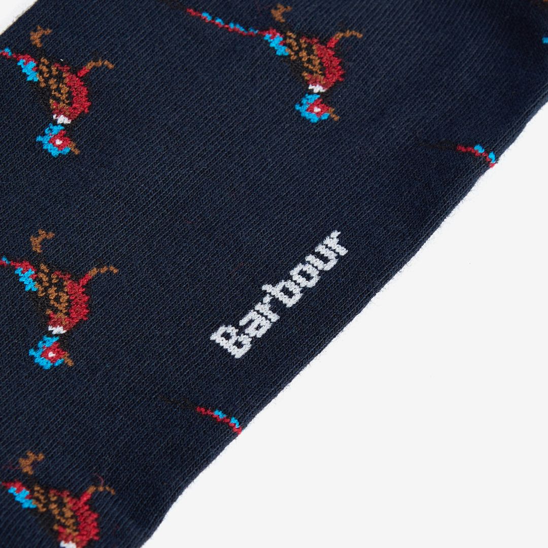 Barbour Mavin Pheasant Socks in Navy