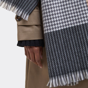 Barbour Melody Check Scarf in Charcoal