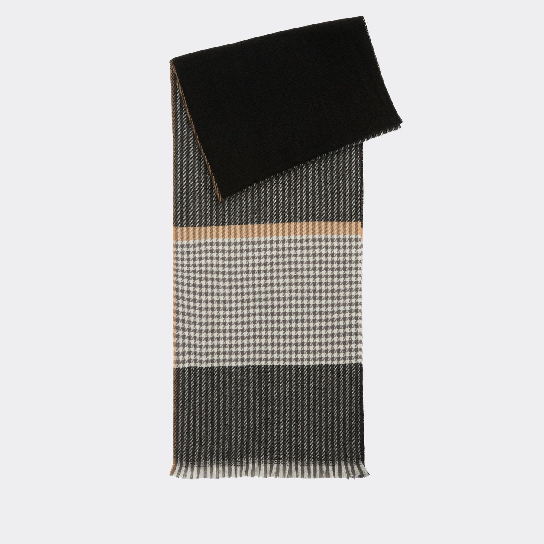 Barbour Melody Check Scarf in Charcoal