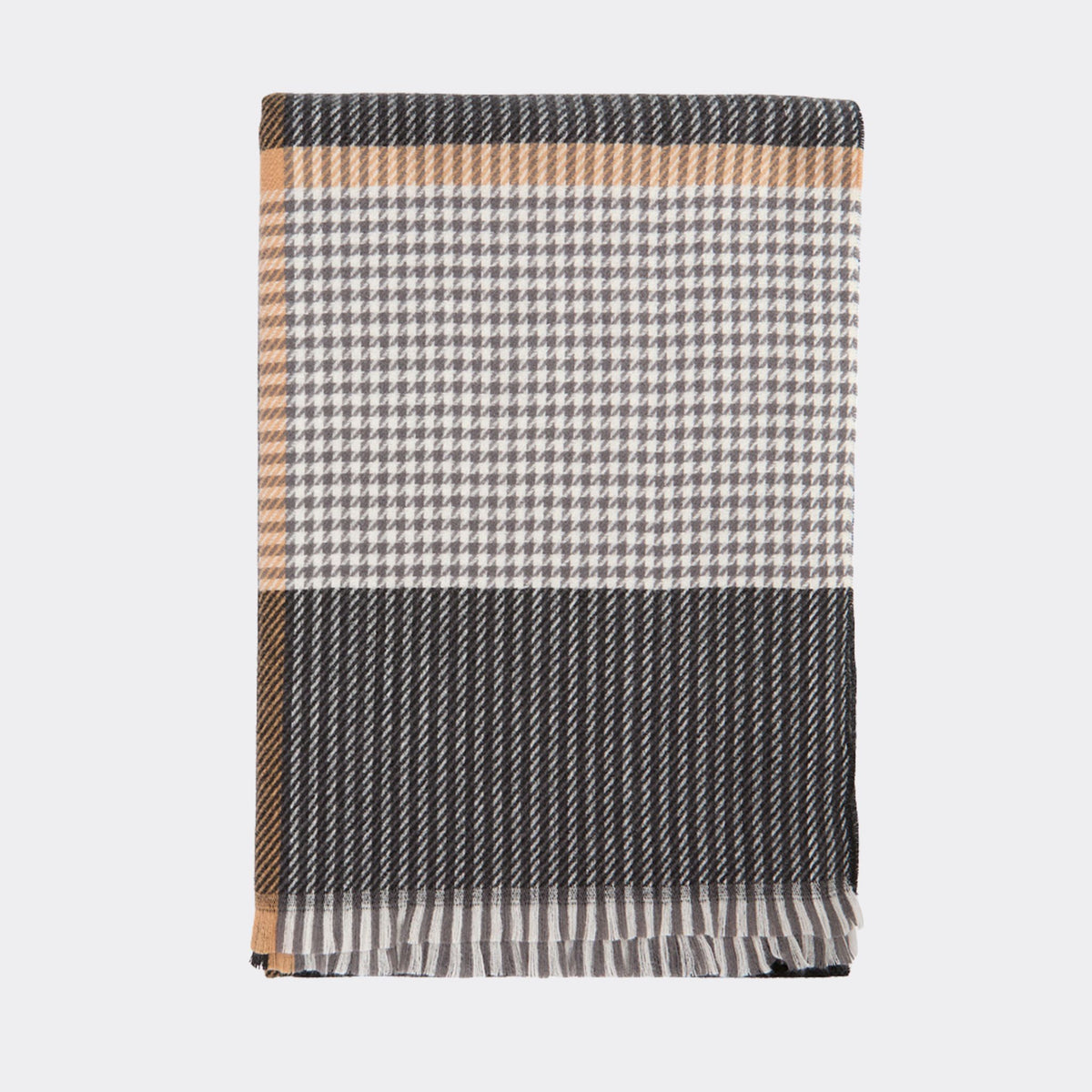 Barbour Melody Check Scarf in Charcoal